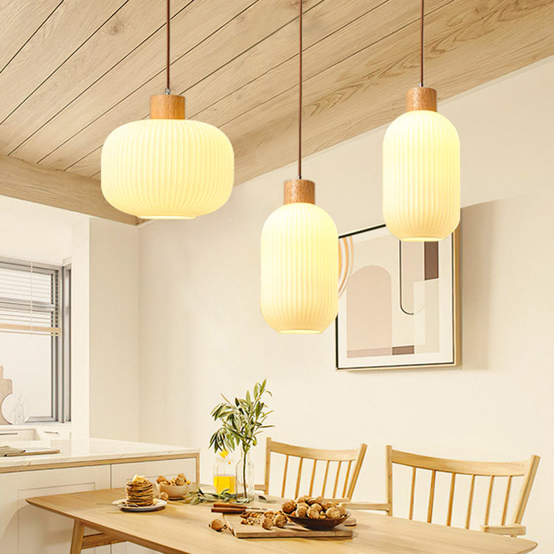 Hanging Light Fixture Modern 1-Light Suspension Pendant Lamp with Glass Shade for Restaurant