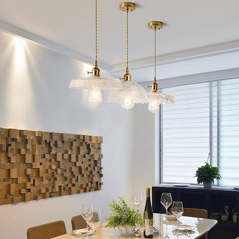 1 Lámpara de suspensión de vidrio industrial colgante de colgante de luz para restaurante para restaurante