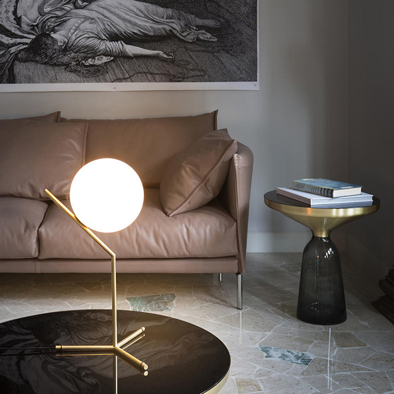 Hedendaagse stijl bolvormige tafel lichtglas slaapkamer nachttafellamp