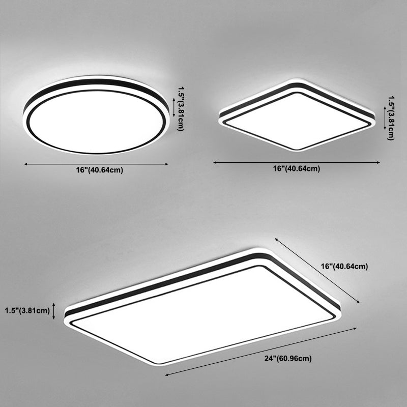 Geometrical 1-Light Flush Mount Ceiling Light Fixtures Metal Modern Style Flush Ceiling Lamp