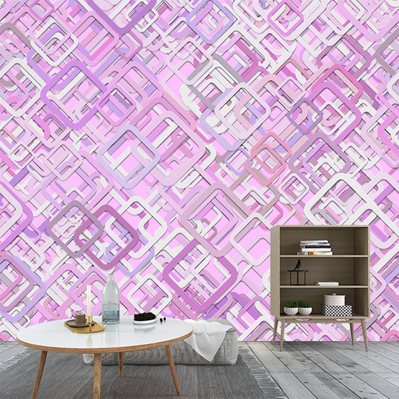 Sleeping Room Decoration Wall Mural Geometry Illustration Square Customized Wall Art