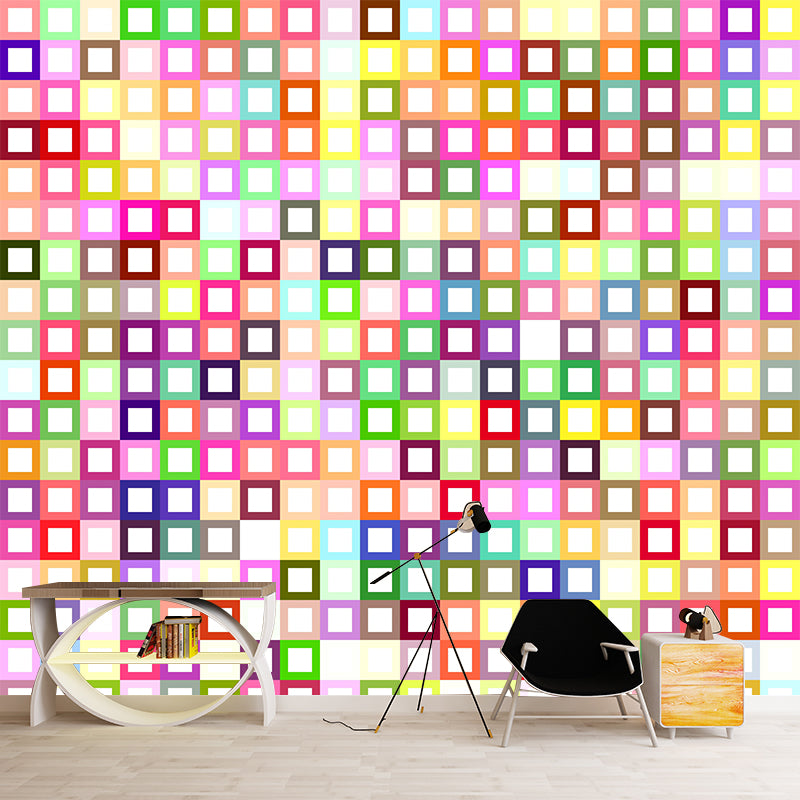 Customized Modern Mural Wallpaper Geometry Wall Decor for Sitting Room