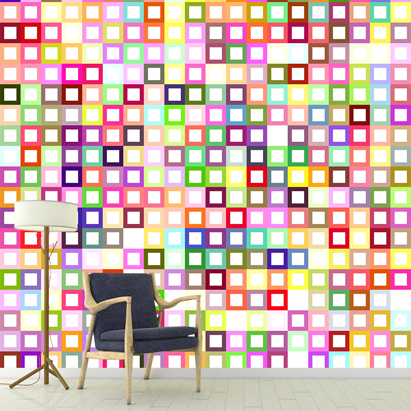 Customized Modern Mural Wallpaper Geometry Wall Decor for Sitting Room