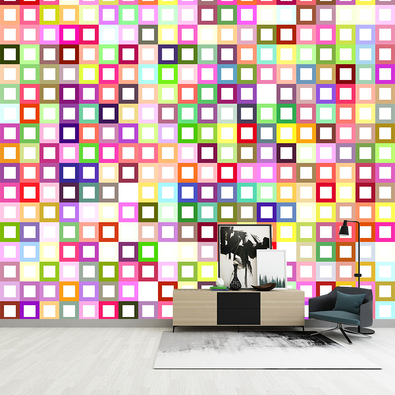 Customized Modern Mural Wallpaper Geometry Wall Decor for Sitting Room