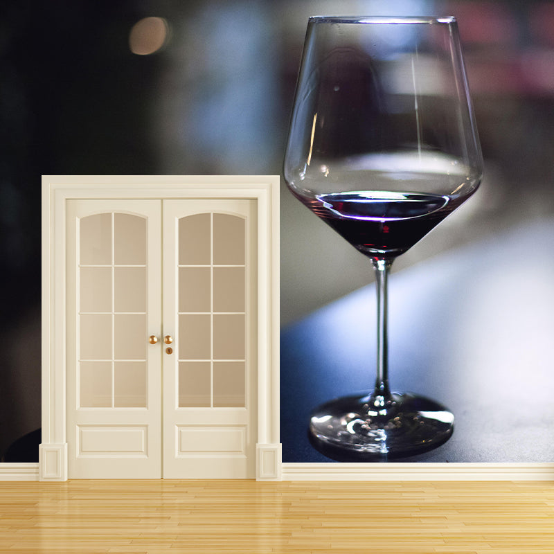 Simple Grape Wine Mural Customized Wine Shop Wall Decor Stain Resistant