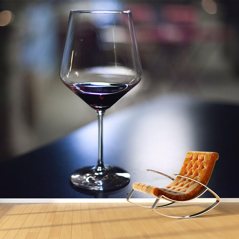 Simple Grape Wine Mural Customized Wine Shop Wall Decor Stain Resistant