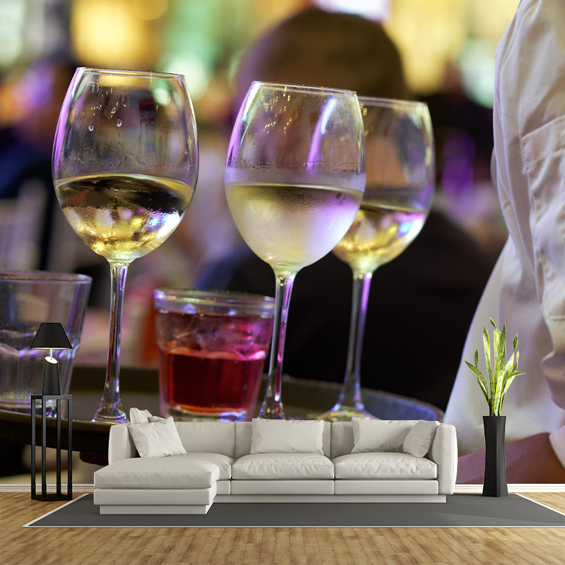 Customized Wine Mural Contemporary Style Moisture Resistant for Wine Shop