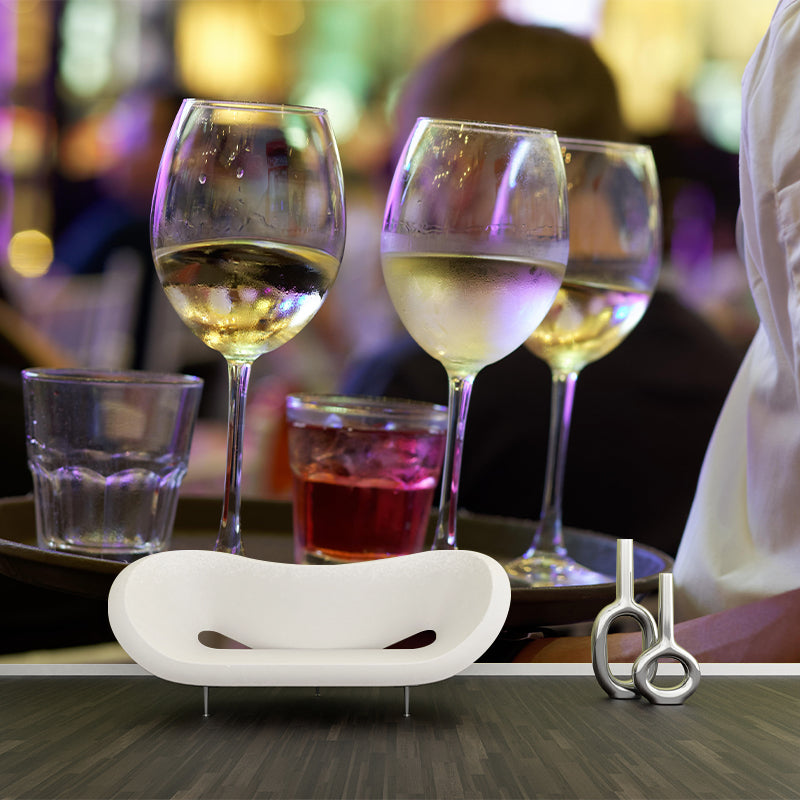 Customized Wine Mural Contemporary Style Moisture Resistant for Wine Shop