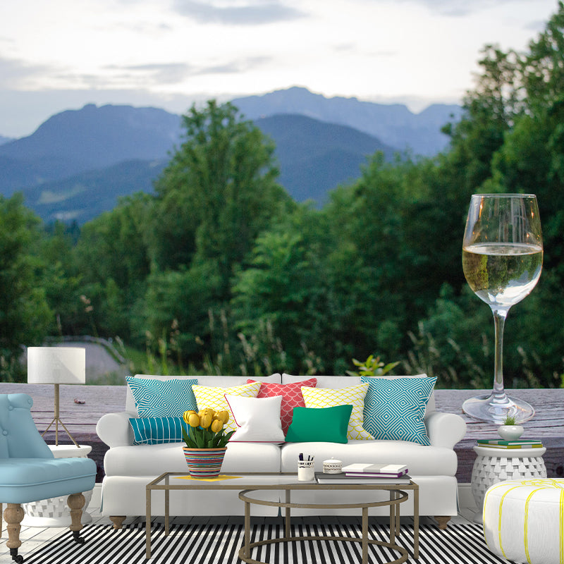 Customized Wine Mural Contemporary Style Moisture Resistant for Wine Shop