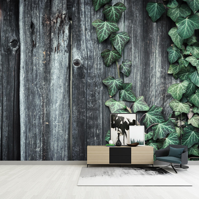 Ivy Leaf Wall Murals Contemporary Style Moisture Resistant Wall Covering