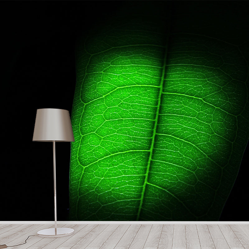 Plant Mural Wallpaper Leaf Surface Pattern for Dining Room Bedroom Home Decor
