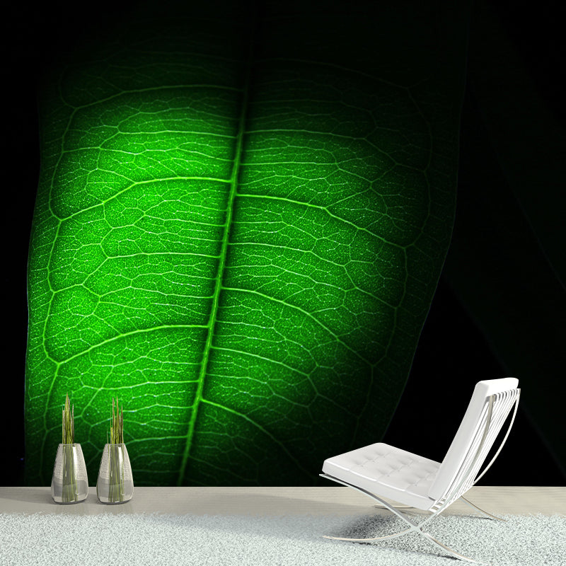 Plant Mural Wallpaper Leaf Surface Pattern for Dining Room Bedroom Home Decor