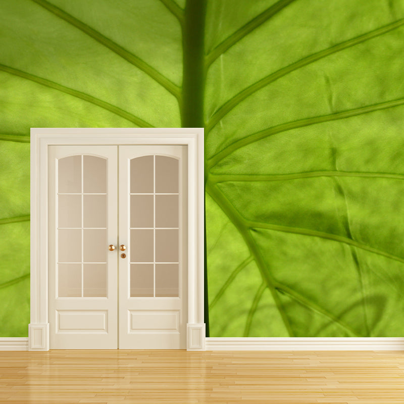 Plant Mural Wallpaper Leaf Surface Pattern for Dining Room Bedroom Home Decor