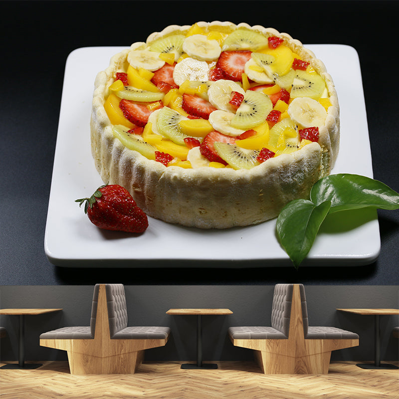 Photography Strawberry Cake Dessert Mural Wallpaper Commerce Shop Decoration
