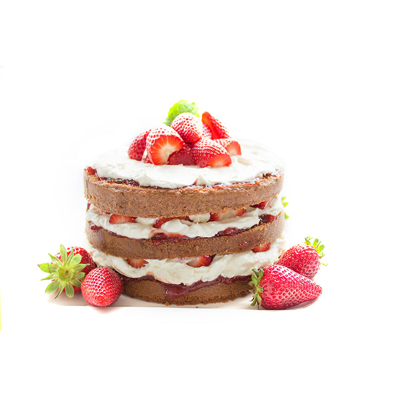 Customized Strawberry Cake Dessert Mural Wallpaper Commerce Shop Decoration