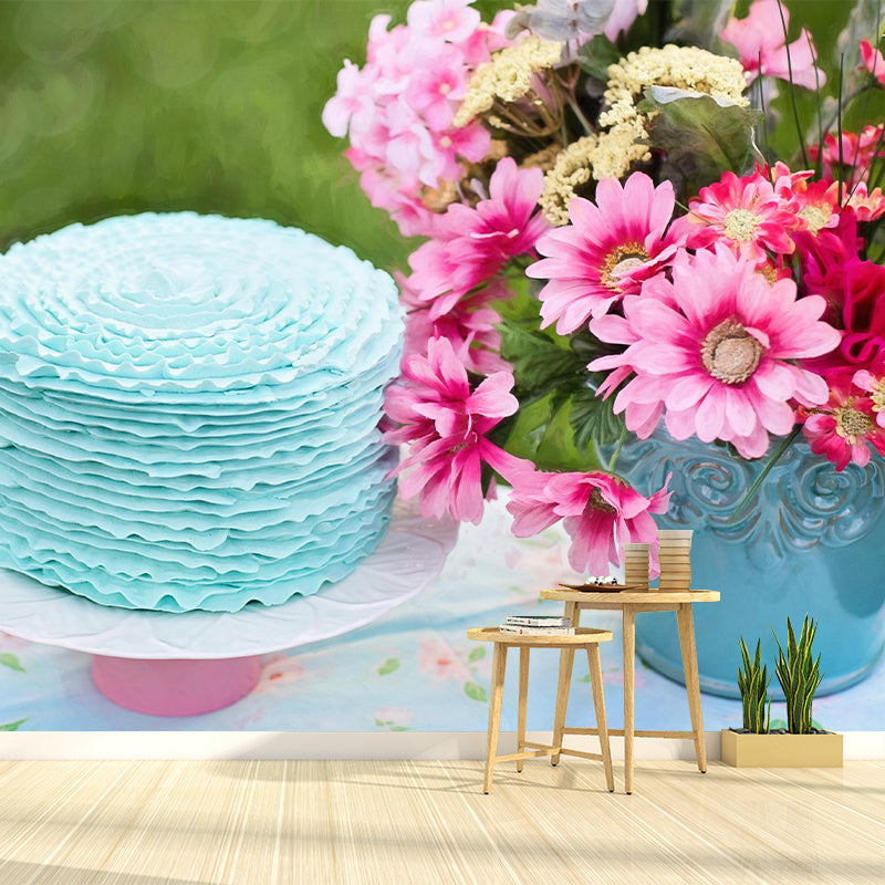 Customized Photography Birthday Cake Dessert Mural Wallpaper Commerce Shop Decoration