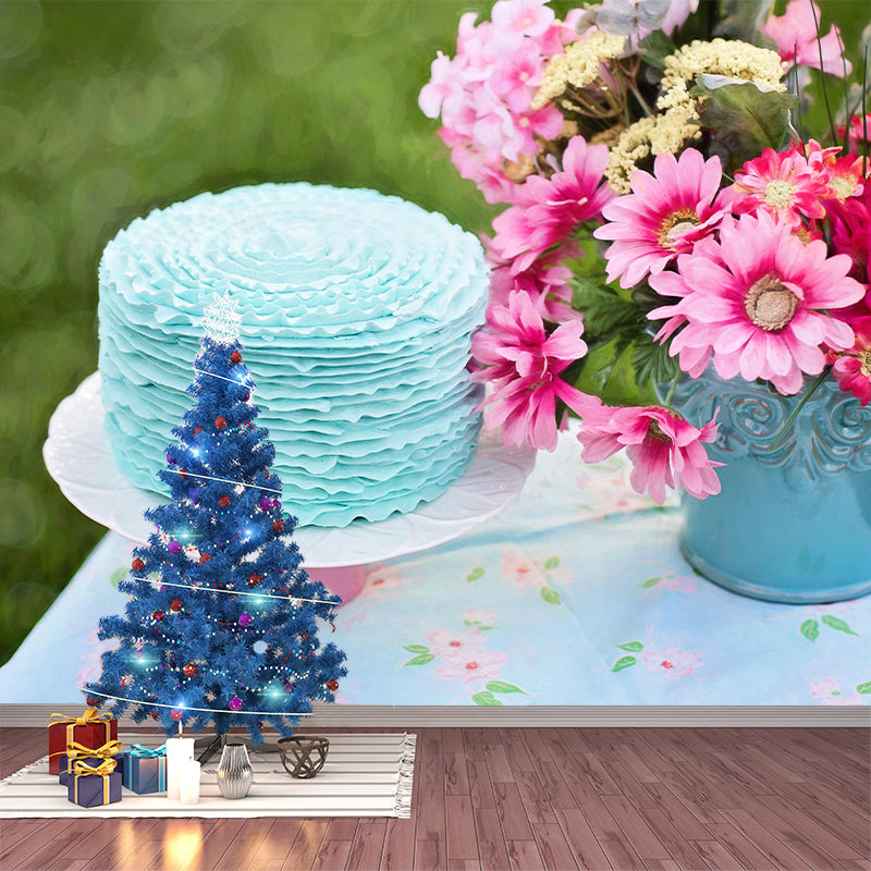 Customized Photography Birthday Cake Dessert Mural Wallpaper Commerce Shop Decoration