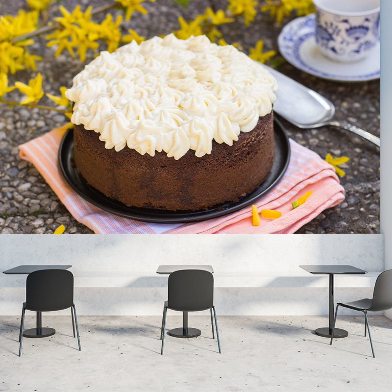 Customized Photography Cake Dessert Mural Wallpaper Commerce Shop Decoration