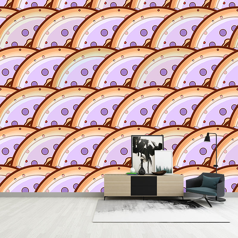 Customized Illustration Dessert Mural Wallpaper Commerce Shop Decoration