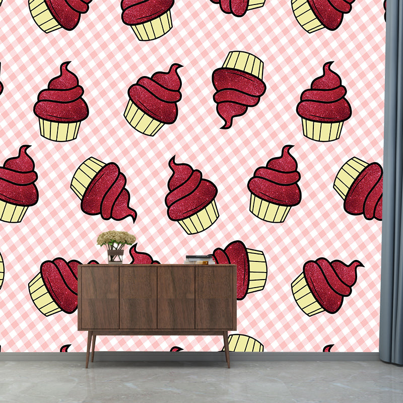 Customized Illustration Dessert Mural Wallpaper Commerce Shop Decoration
