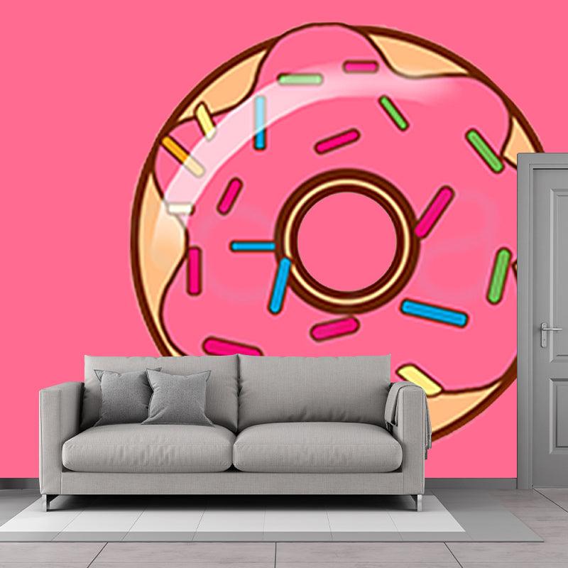 Minimalism Donut Dessert Mural Wall Covering for Dessert Shop Baking Shop