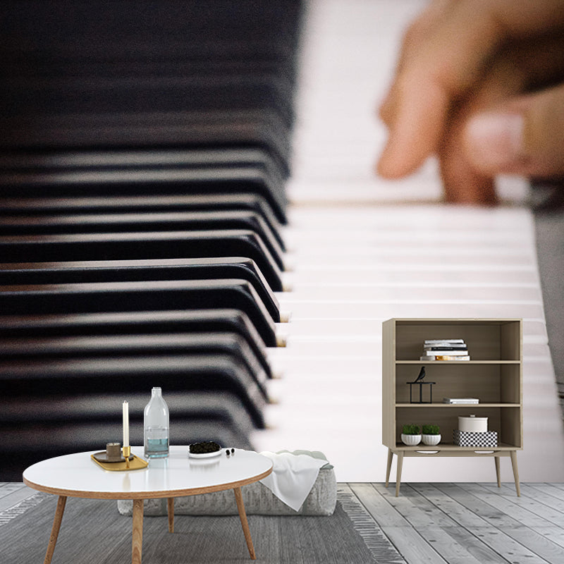 Customized Contemporary Piano Mural Mildew Resistant for Sitting Room Bedroom