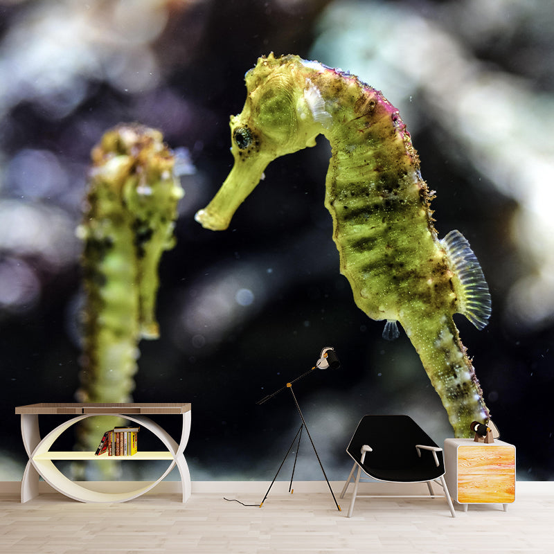 Customized Contemporary Hippocampus Mural Mildew Resistant for Sitting Room Bedroom