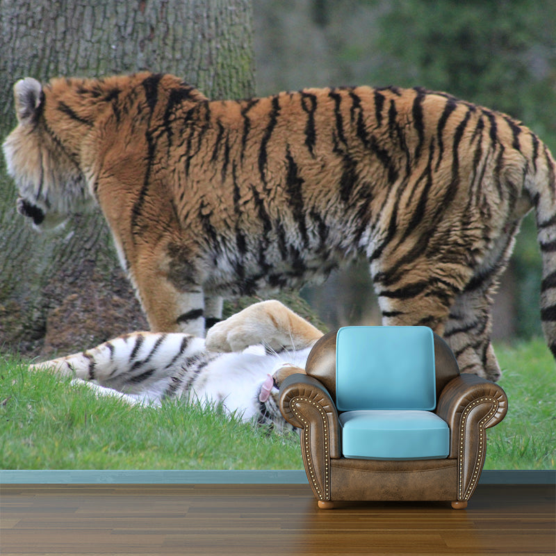 Tiger Contemporary Mural Decal Sitting Room Moisture Resistant Wall Decor