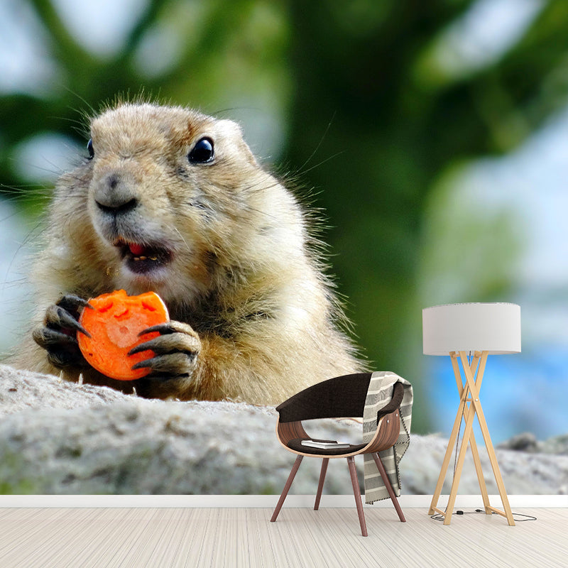 Customized Contemporary Prairie-Dog Mural Mildew Resistant for Sitting Room Bedroom