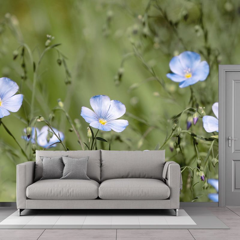 Customized Contemporary Flowers Mural Mildew Resistant for Sitting Room Bedroom