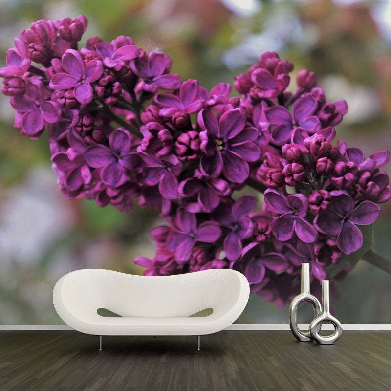 Lilac Contemporary Mural Decal Sitting Room Moisture Resistant Wall Decor