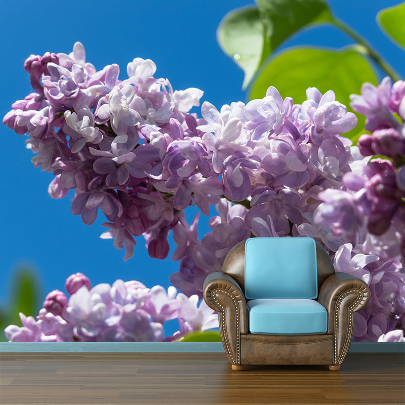 Lilac Contemporary Mural Decal Sitting Room Moisture Resistant Wall Decor