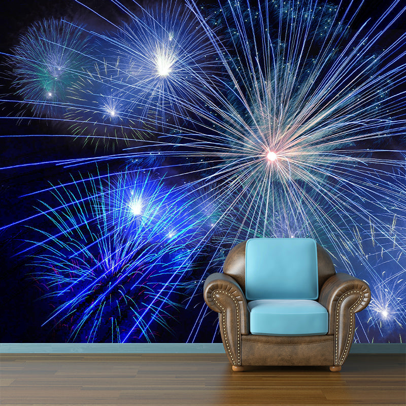 Contemporary Photography Gorgeous Fireworks Murals Wallpaper Moisture Resistant
