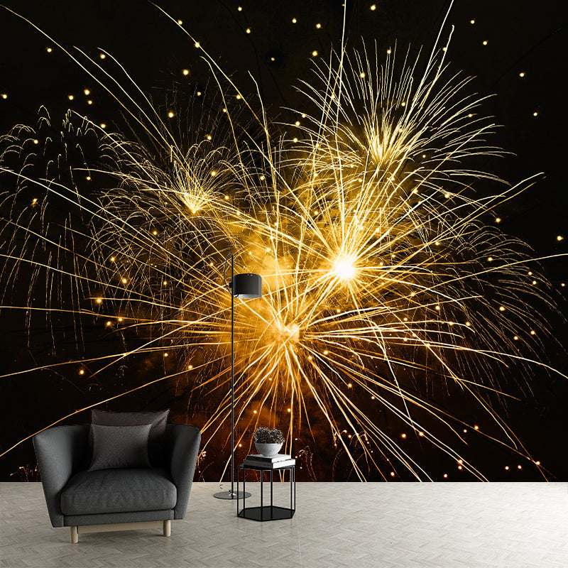 Contemporary Photography Gorgeous Fireworks Murals Wallpaper Moisture Resistant