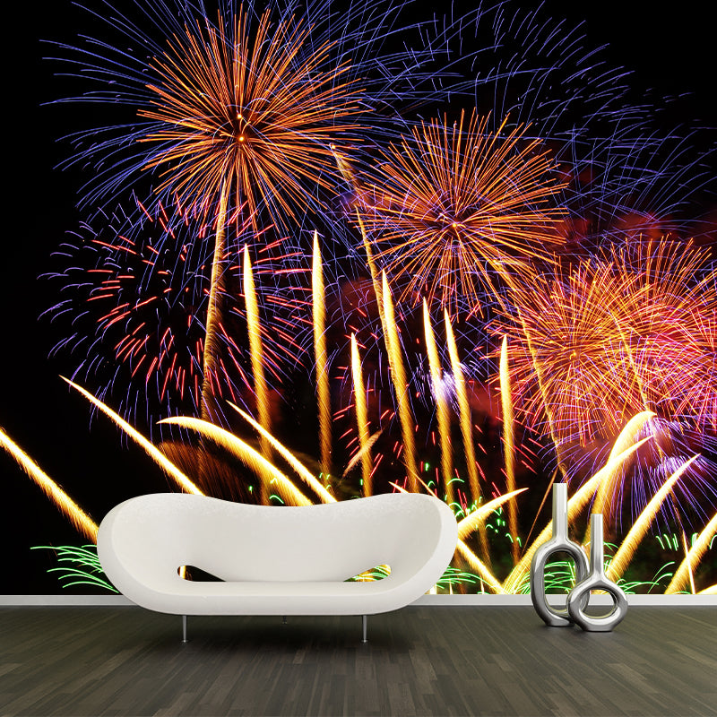 Gorgeous Fireworks Wall Murals Contemporary Wall Art for Bedroom Living Room