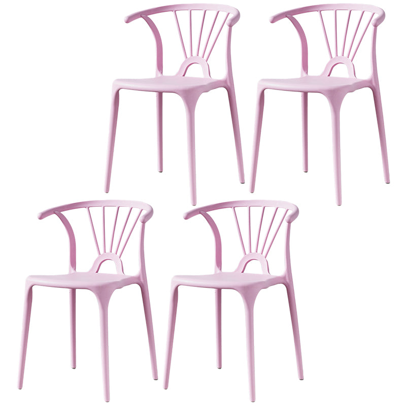 Chaise de salle à manger empilable en plastique à dossier de Wishbone de chaise contemporaine à la maison
