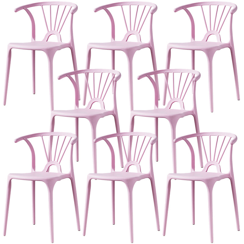Chaise de salle à manger empilable en plastique à dossier de Wishbone de chaise contemporaine à la maison