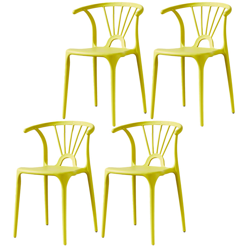 Chaise de salle à manger empilable en plastique à dossier de Wishbone de chaise contemporaine à la maison