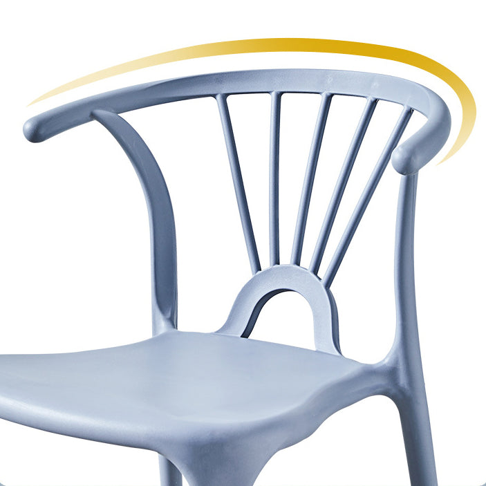 Chaise de salle à manger empilable en plastique à dossier de Wishbone de chaise contemporaine à la maison