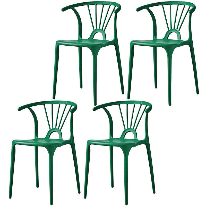 Chaise de salle à manger empilable en plastique à dossier de Wishbone de chaise contemporaine à la maison
