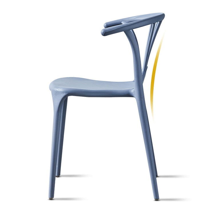 Chaise de salle à manger empilable en plastique à dossier de Wishbone de chaise contemporaine à la maison