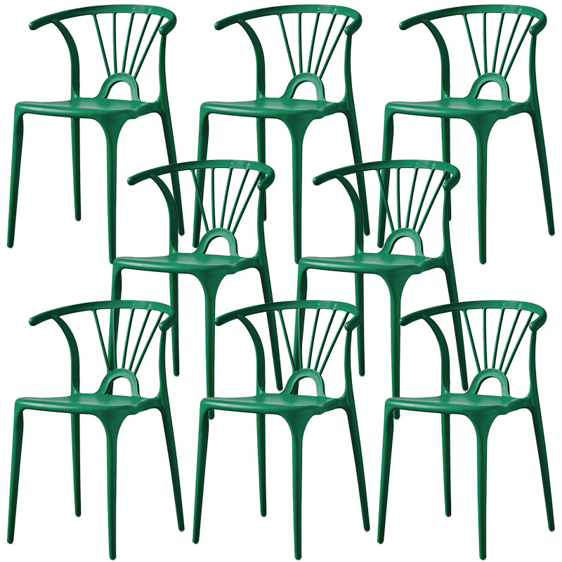 Chaise de salle à manger empilable en plastique à dossier de Wishbone de chaise contemporaine à la maison