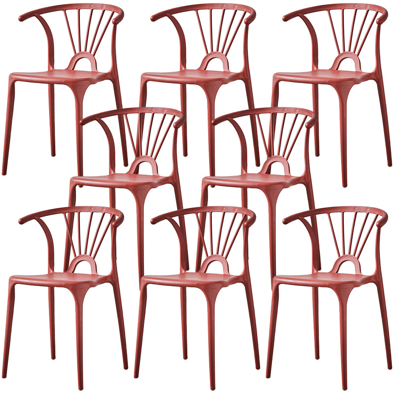 Chaise de salle à manger empilable en plastique à dossier de Wishbone de chaise contemporaine à la maison