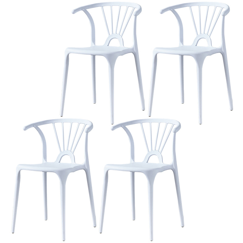 Chaise de salle à manger empilable en plastique à dossier de Wishbone de chaise contemporaine à la maison