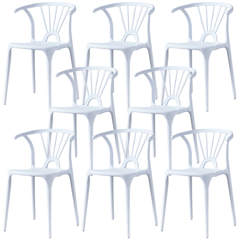 Chaise de salle à manger empilable en plastique à dossier de Wishbone de chaise contemporaine à la maison