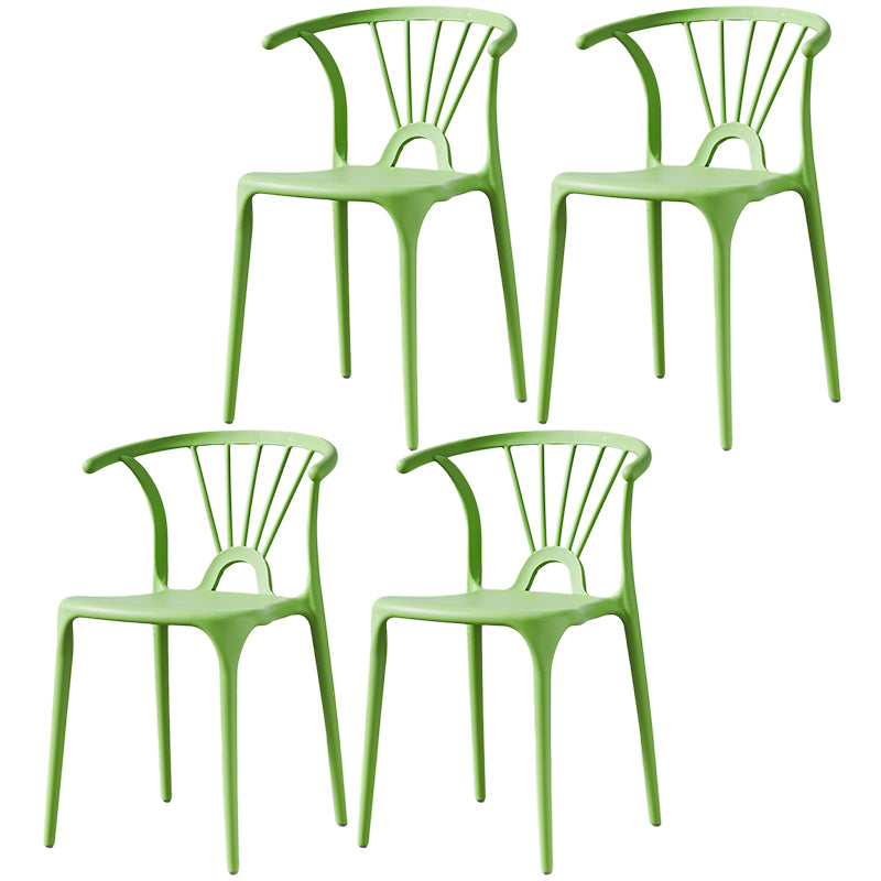 Chaise de salle à manger empilable en plastique à dossier de Wishbone de chaise contemporaine à la maison