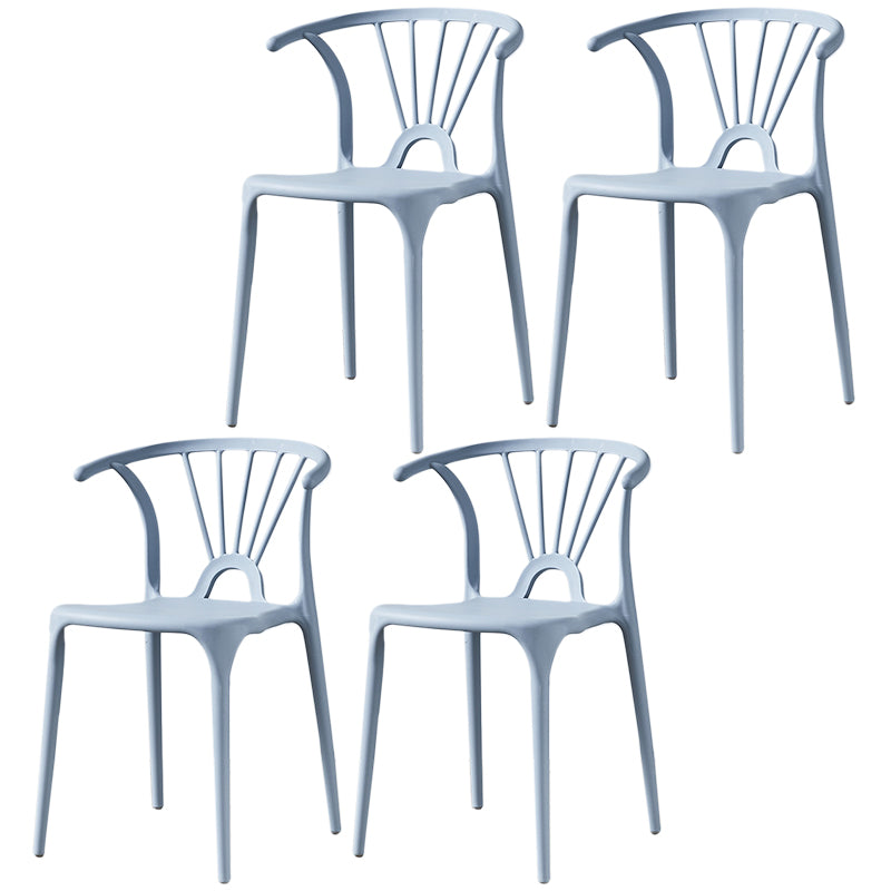Chaise de salle à manger empilable en plastique à dossier de Wishbone de chaise contemporaine à la maison