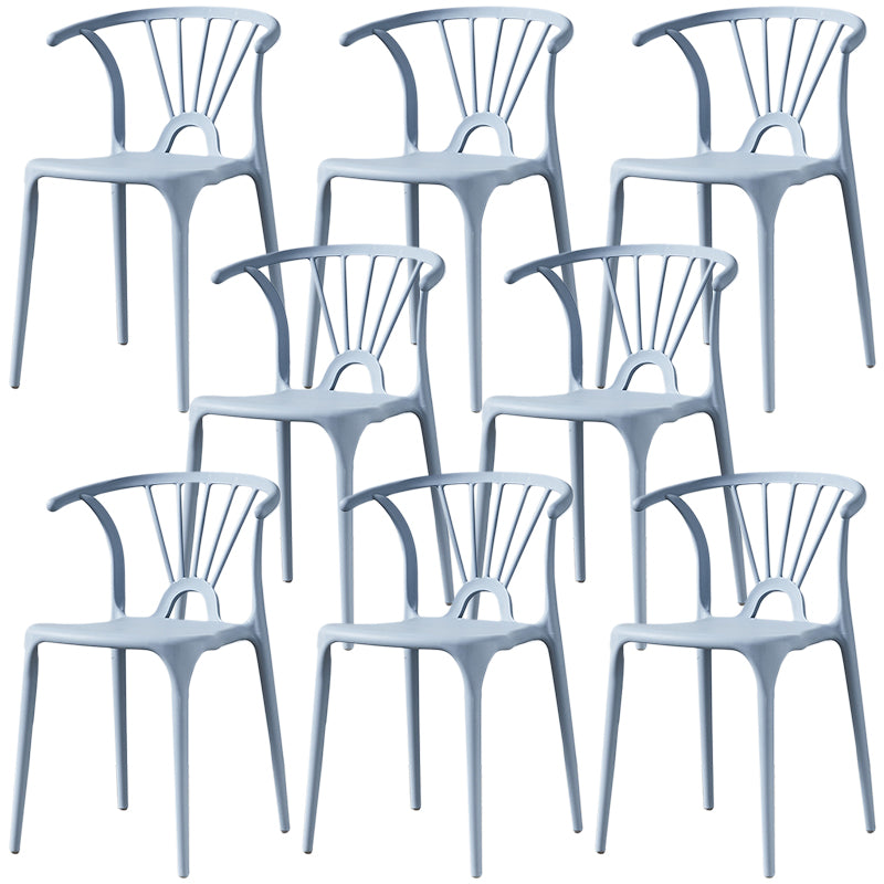Chaise de salle à manger empilable en plastique à dossier de Wishbone de chaise contemporaine à la maison