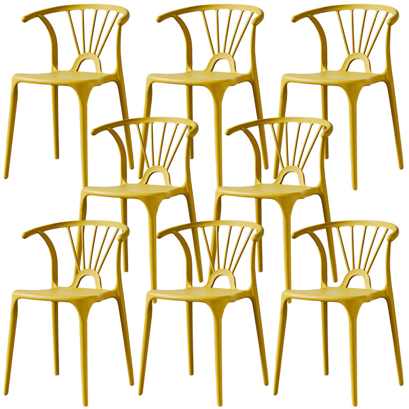 Chaise de salle à manger empilable en plastique à dossier de Wishbone de chaise contemporaine à la maison