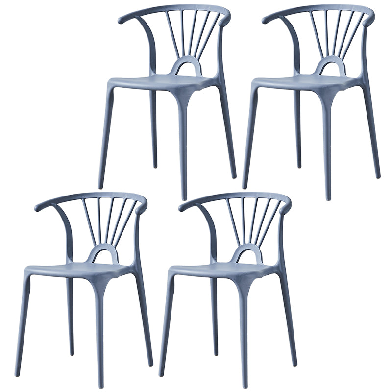 Chaise de salle à manger empilable en plastique à dossier de Wishbone de chaise contemporaine à la maison